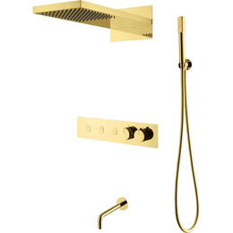 Душевая система для душа с термостатом Boheme Fusion 131-2-G (со скрытой частью) золото, Цвет производителя: золото - фото 