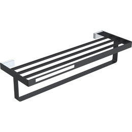 Полка для полотенец Boheme Q 10947-CR-B, black chrome, Цвет производителя: black chrome - фото 