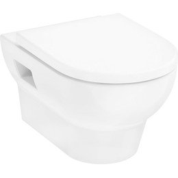 Унитаз подвесной безободковый Hansgrohe GladeLake S HGSET002 с крышкой микролифт - фото 
