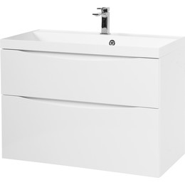 Тумба подвесная с раковиной BelBagno MARINO-H60-900-2C-SO-BL-P 90 см, Bianco Lucido - фото 
