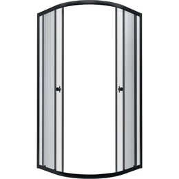 Душевое ограждение Triton Альфа 100x100 см, чёрный/прозрачное - фото 