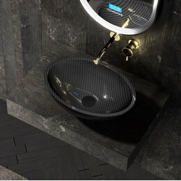 Раковина-чаша Abber Karbon 50 см AK2042, чёрный - фото 