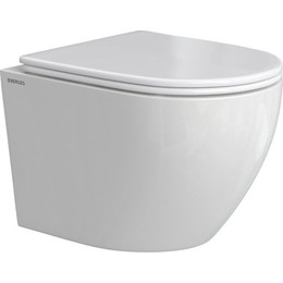 Унитаз подвесной Berges Wasserhaus Okus Rimless 081127 с тонкой крышкой микролифт - фото 