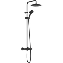 Душевая стойка с термостатом Hansgrohe Vernis Blend 26426670, чёрный матовый - фото 