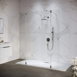 Душевая перегородка RGW WA-052 120x195 см 35105212-11 (стекло 8 мм) с кронштейном в комплекте, хром/прозрачное - фото 