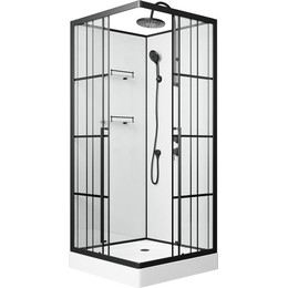 Душевая кабина Niagara Standart 90x90 см R ST90/15QR/KL/BKT, чёрный/прозрачное - фото 