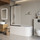 Шторка для ванны BelBagno 90 см LUCE-VF-11-90/145-P-NERO, чёрный/матовое - фото, картинка Шторка для ванны BelBagno 90 см LUCE-VF-11-90/145-P-NERO, чёрный/матовое - фото