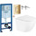 Инсталляция с подвесным унитазом комплект: Grohe Rapid SL 38772001+38732GL0 с подвесным безободковым унитазом BelBagno Uno BB3105CHR/SC сиденье микролифт, крепление, кнопка смыва золото глянцевое, Цвет производителя: золото глянцевое - фото, картинка Инсталляция с подвесным унитазом комплект: Grohe Rapid SL 38772001+38732GL0 с подвесным безободковым унитазом BelBagno Uno BB3105CHR/SC сиденье микролифт, крепление, кнопка смыва золото глянцевое, Цвет производителя: золото глянцевое - фото