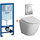 Инсталляция с подвесным унитазом комплект: Grohe Rapid SL 38772001 с подвесным безободковым унитазом Niagara Vista NG-9301 сиденье микролифт, крепление, кнопка смыва хром - фото, картинка Инсталляция с подвесным унитазом комплект: Grohe Rapid SL 38772001 с подвесным безободковым унитазом Niagara Vista NG-9301 сиденье микролифт, крепление, кнопка смыва хром - фото