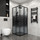 Душевое ограждение Niagara Eco 100x100 см NG-1010-14QBLACK, чёрный матовый/мозаика - фото, картинка Душевое ограждение Niagara Eco 100x100 см NG-1010-14QBLACK, чёрный матовый/мозаика - фото