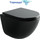 Унитаз подвесной безободковый Ceramicanova Vogue CN4008TMB (система смыва Торнадо) с крышкой микролифт, чёрный матовый, Цвет производителя: чёрный матовый - фото, картинка Унитаз подвесной безободковый Ceramicanova Vogue CN4008TMB (система смыва Торнадо) с крышкой микролифт, чёрный матовый, Цвет производителя: чёрный матовый - фото
