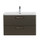 Тумба подвесная с раковиной BelBagno 80 см DUE-800-2C-SO-GM-P, оружейная сталь - фото 