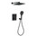 Душевая система для душа с термостатом Grocenberg GB5040BL, чёрный матовый - фото 