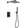 Душевая система для душа с термостатом Abber Daheim AF8251B, чёрный матовый - фото 