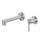 Смеситель для раковины настенный Abber Perfekte 316 AF8A12BST (со скрытой частью) сталь брашированная - фото 