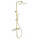 Душевая стойка с термостатом Wonzon & Woghand Shelf WW-B3552-BG, золото брашированное - фото 