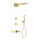 Душевая система для душа с термостатом Wonzon & Woghand WW-D4538-A-BG, золото брашированное - фото 