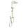 Душевая стойка с термостатом и гигиеническим душем Wonzon & Woghand Muse WW-B4132-A-BG, золото брашированное - фото 