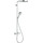 Душевая стойка с термостатом Hansgrohe Raindance Select S Showerpipe 240 2jet 27129400, белый/хром - фото, картинка Душевая стойка с термостатом Hansgrohe Raindance Select S Showerpipe 240 2jet 27129400, белый/хром - фото