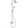 Душевая стойка Hansgrohe Croma Select S Showerpipe 180 2jet 27255400, белый/хром - фото, картинка Душевая стойка Hansgrohe Croma Select S Showerpipe 180 2jet 27255400, белый/хром - фото