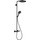 Душевая стойка с термостатом Hansgrohe Raindance Select S Showerpipe 240 1jet PowderRain 27633670, черный - фото, картинка Душевая стойка с термостатом Hansgrohe Raindance Select S Showerpipe 240 1jet PowderRain 27633670, черный - фото