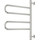 Полотенцесушитель электрический Сунержа Парео 4.0-2С П4 570х530 мм 00-0823-0567 - фото 