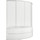 Шторка для ванны Bas Алегра 1500х1450 мм, белый/матовое (стекло) - фото 