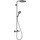 Душевая стойка с термостатом Hansgrohe Raindance Select S Showerpipe 240 1jet PowderRain 27633340, черный хром - фото, картинка Душевая стойка с термостатом Hansgrohe Raindance Select S Showerpipe 240 1jet PowderRain 27633340, черный хром - фото