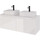 Тумба подвесная со столешницей Dreja W 125 см 99.9400, белый глянец - фото 