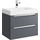 Тумба подвесная с раковиной Aqwella Cube 70 см CUB0107GR, серый, Цвет фасада: серый - фото, картинка  Тумба подвесная с раковиной Aqwella Cube 70 см CUB0107GR, серый, Цвет фасада: серый - фото