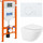 Инсталляция с подвесным безободковым унитазом BelBagno Amanda BB051CHR/BB051SC/BB002-80/BB014-SR-BIANCO (кнопка смыва Sfera, белый) - фото, картинка Инсталляция с подвесным безободковым унитазом BelBagno Amanda BB051CHR/BB051SC/BB002-80/BB014-SR-BIANCO (кнопка смыва Sfera, белый) - фото