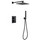 Душевая система для душа с термостатом Abber Weiss Insel AF8051B, черный матовый - фото 