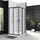 Душевое ограждение BelBagno 90х90 см UNO-195-A-2-90-P-NERO, черный/матовое - фото, картинка Душевое ограждение BelBagno 90х90 см UNO-195-A-2-90-P-NERO, черный/матовое - фото