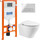 Инсталляция с подвесным безободковым унитазом BelBagno Acqua BB340CHR/BB2020SC/BB002-80/BB005-PR-CHROME (кнопка смыва Prospero, хром) - фото, картинка Инсталляция с подвесным безободковым унитазом BelBagno Acqua BB340CHR/BB2020SC/BB002-80/BB005-PR-CHROME (кнопка смыва Prospero, хром) - фото