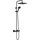 Душевая стойка с термостатом Hansgrohe Vernis Shape Showerpipe 240 1jet 26427670, черный матовый - фото, картинка Душевая стойка с термостатом Hansgrohe Vernis Shape Showerpipe 240 1jet 26427670, черный матовый - фото