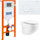 Инсталляция с подвесным безободковым унитазом BelBagno Onda BB066CHR/BB870SC/BB002-80/BB014-SR-BIANCO (кнопка смыва Sfera, белый) - фото, картинка Инсталляция с подвесным безободковым унитазом BelBagno Onda BB066CHR/BB870SC/BB002-80/BB014-SR-BIANCO (кнопка смыва Sfera, белый) - фото