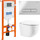 Инсталляция с подвесным безободковым унитазом BelBagno Senso-R BB017CHR/BB865SC/BB002-80/BB005-PR-CHROME (кнопка смыва Prospero, хром) - фото, картинка Инсталляция с подвесным безободковым унитазом BelBagno Senso-R BB017CHR/BB865SC/BB002-80/BB005-PR-CHROME (кнопка смыва Prospero, хром) - фото