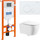 Инсталляция с подвесным безободковым унитазом BelBagno Genova BB1102CH/BB1102SC/BB002-80/BB014-SR-BIANCO (кнопка смыва Sfera, белый) - фото, картинка Инсталляция с подвесным безободковым унитазом BelBagno Genova BB1102CH/BB1102SC/BB002-80/BB014-SR-BIANCO (кнопка смыва Sfera, белый) - фото