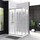 Душевое ограждение BelBagno 100x80 см UNO-195-AH-2-100/80-CH-CR, хром/шиншилла - фото, картинка Душевое ограждение BelBagno 100x80 см UNO-195-AH-2-100/80-CH-CR, хром/шиншилла - фото