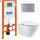 Инсталляция с подвесным безободковым унитазом BelBagno Acqua BB340CHR/BB2020SC/BB002-80/BB006-PR-CHROME.M (кнопка смыва хром матовый) - фото, картинка Инсталляция с подвесным безободковым унитазом BelBagno Acqua BB340CHR/BB2020SC/BB002-80/BB006-PR-CHROME.M (кнопка смыва хром матовый) - фото