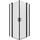 Душевое ограждение Triton Тау 90x90 см, чёрный/прозрачное - фото 