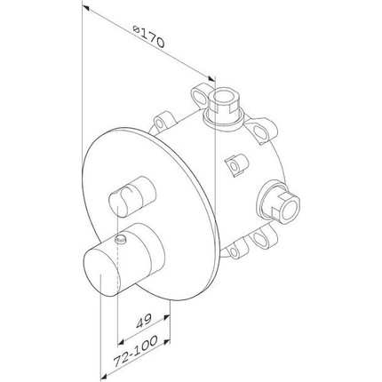 Смеситель для ванны с термостатом AM.PM Like F100100/F8085500 - фото 4