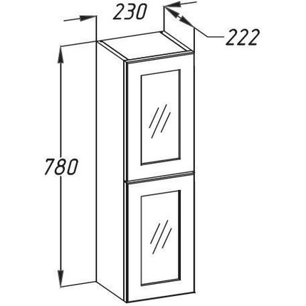 Шкаф подвесной Opadiris Мираж, правый, орех - фото 3