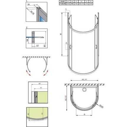 Душевое ограждение Radaway Premium Plus P 100х90х190 см, хром/коричневое - фото 7
