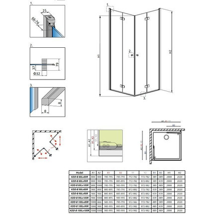 Душевое ограждение Radaway Fuenta New KDD-B 100х100 см, хром/прозрачное - фото 7