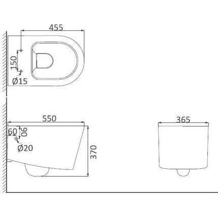 Унитаз подвесной Creo Ceramique RENNES с крышкой - фото 4