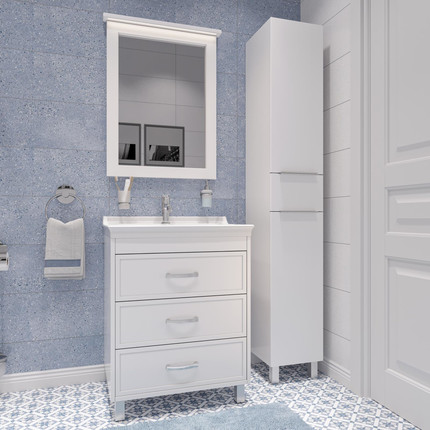 Пенал напольный Stworki Копенгаген С08509, белый - фото 4