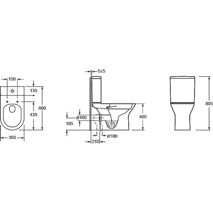 Унитаз-компакт безободковый Azario Dante AZ-93589 с крышкой микролифт - фото 16