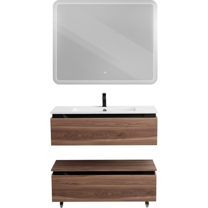 Тумба подвесная с раковиной Cezares SLIDER-1000-1C-SO-NA-P 100 см, орех дымчатый - фото 15