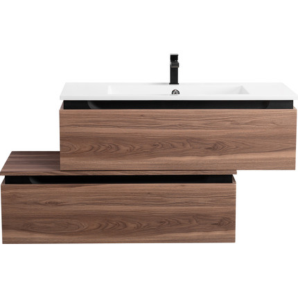 Тумба подвесная с раковиной Cezares SLIDER-1000-1C-SO-NA-P 100 см, орех дымчатый - фото 2